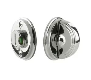 Emtek 8483.RESUS7 Thumbturn Privacy Bolt with Color Indicator , Double Watford Rosette , with Rectangular Step Thumbturn