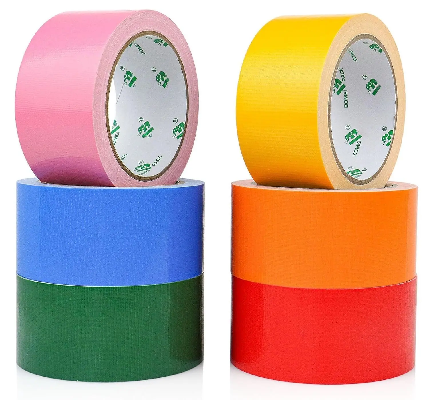 Colored Duct Tapes, 6 Rainbow Colors 2 Inch x 15 Yards x 9 Mil, Heavy Duty  Tape in Red, , Yellow, Orange, Green, Blue