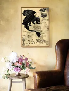 How To Train Your Dragon Poster, Tootless Wall Art