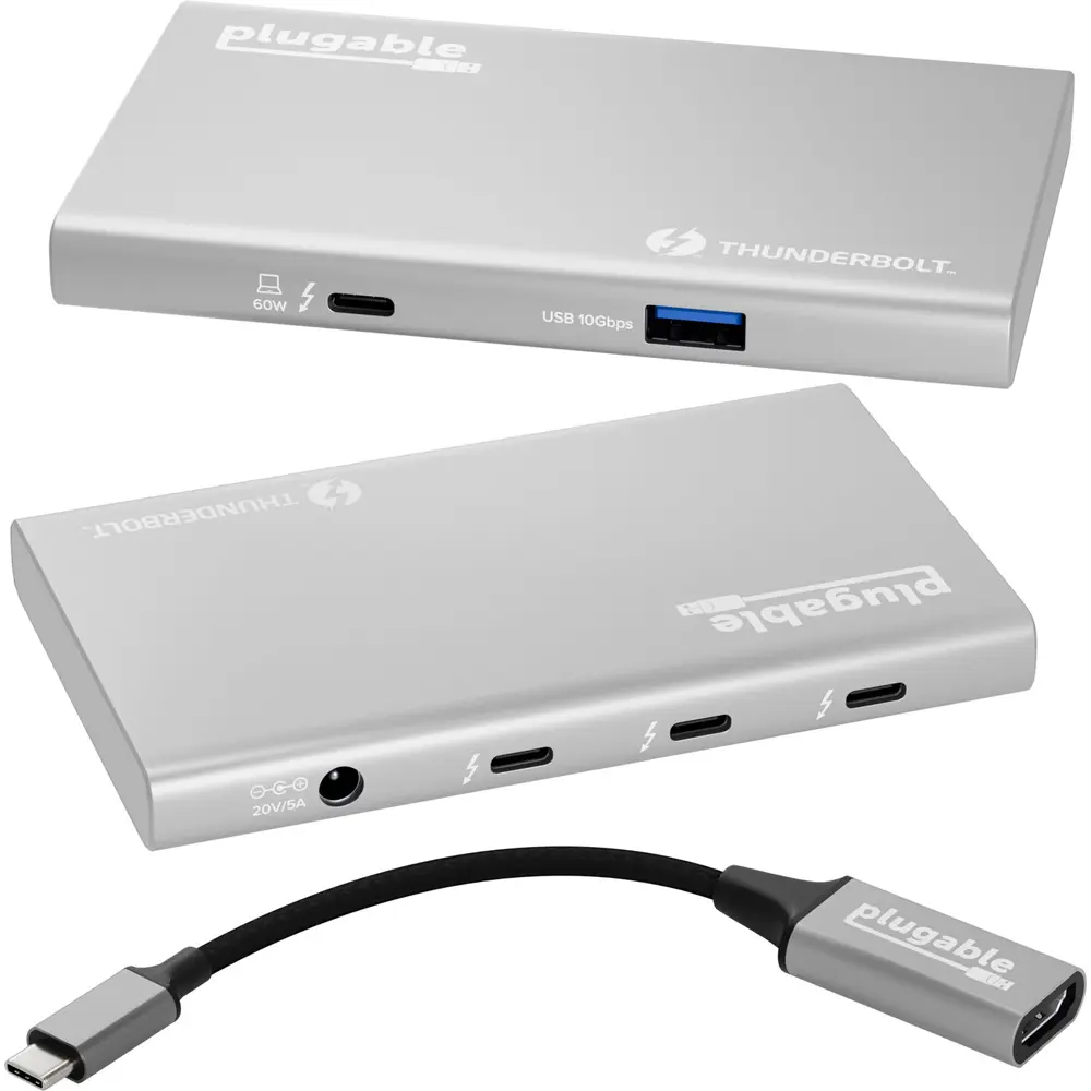 Plugable USB4-HUB3A Thunderbolt 4 5-in-1 Hub