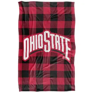 Ohio State University Flannel Blanket Comfortable and Soft Great Gift for Bedroom Sofa 50" x 40"