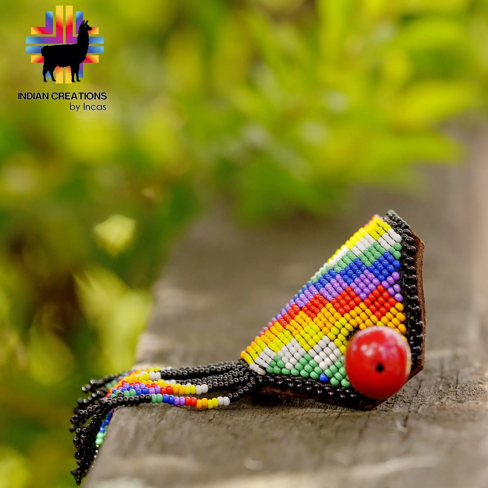 Handmade Beaded Hair Barrettes. Beaded Cuff Bun Holder Hair Tie. Hair accessories. Made in Ecuador. Bohemian & Chic.