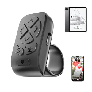 Scrolling Ring Remote for TikTok YouTube Instagram Shorts Video, Scroller Page Turner Clicker for Kindle APP Compatible with iPhone iPad Android Phone, Remote Shutter Control for Phone Camera