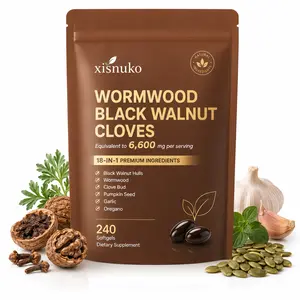 Wormwood Black Walnut Cloves Capsules, 80-Day Supply, Natural Energy & Metabolism Support for Daily Health