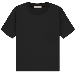 Essentials Light Oatmeal T-Shirt Men's Loose - With a logo - Black Color Cotton t-shirtCasual Crewneck Menswear Shortsleeve forEveryday Use Comfortable Fit Versatile forVarious Occasions【TikTok Shop】#men's t shirts#trendy tshirts