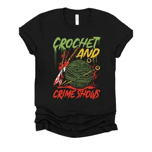 crochet and crime shows shirt crochet shirt crime show tshirt crocheting shirt crime show t shirt crocheter gift t shirt s 3xl, PLUS SIZE