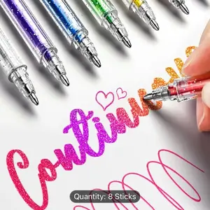 1 Set Of 8 Color Changing Gel Pens, Easter Writing, Birthday Congratulations, Glittery Color Changing Pens