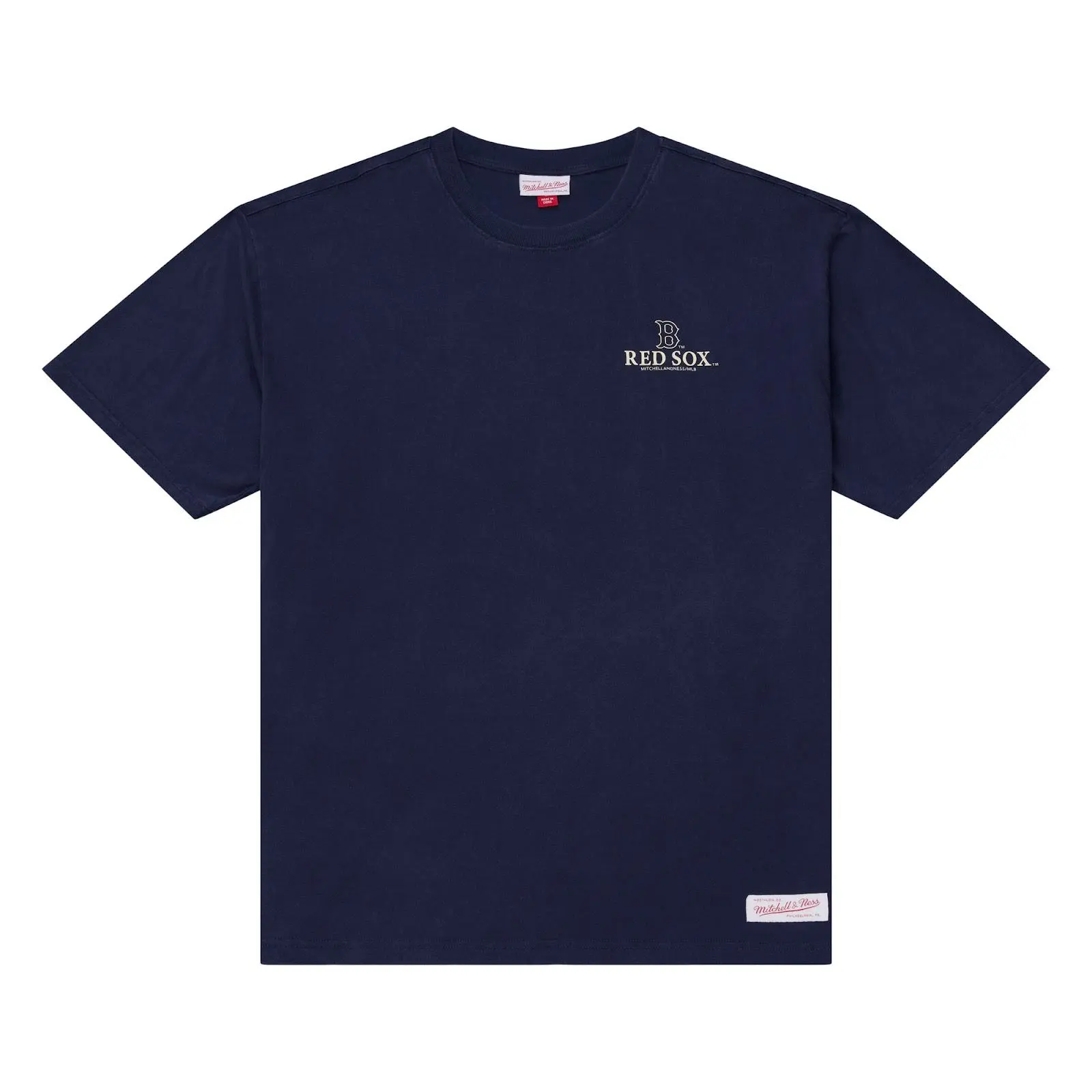 Boston Red Sox Navy Core Essentials T-Shirt MLB Throwback Tee Graphic Vintage Fan Gear Mitchell & Ness