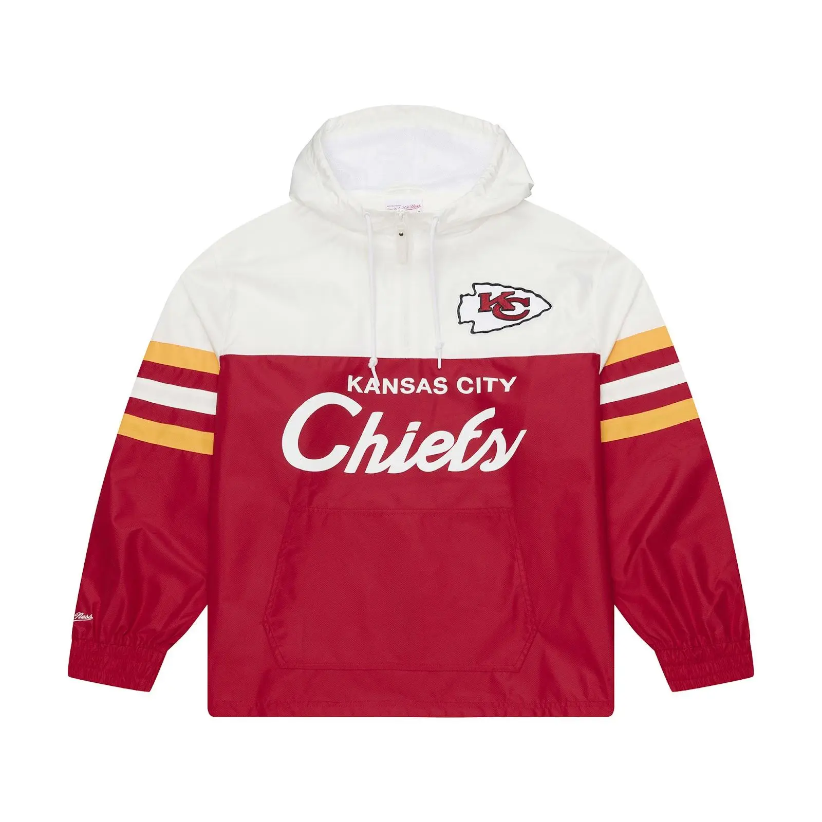 Kansas City Chiefs Red Head Coach Lightweight Anorak Quarter-Zip Windbreaker
