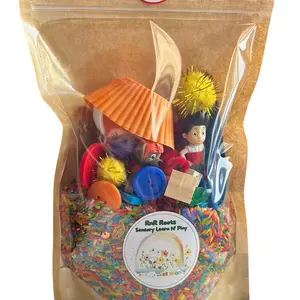 Paw Patrol Sensory Activity Colored Rice for Kids Complete Sensory Play Cognitive Development Fine Motor Skills Learning Activity