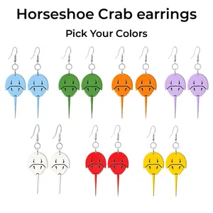 Horseshoe Crab Earrings Lightweight Coastal Beach Jewelry
