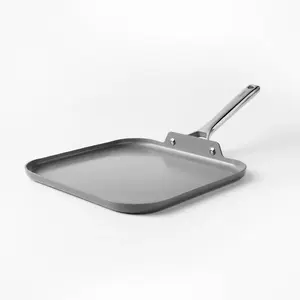 Nonstick Ceramic Single Burner Griddle Pan Dark - Figmint
