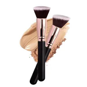 Foundation Brush For Liquid Makeup :Angled & Flat Top Kabuki Brush Synthetic Professional Makeup Brush For Liquid,Cream,and Powder-Buffing,Blending,Flawless Face Brush