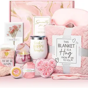 Bath Gift Set Spa Candle Box, Luxury Valentine's Day Present, Perfect for Parties Birthdays Weddings Travel Souvenirs, Bridal Shower Gift,Gifts For Women