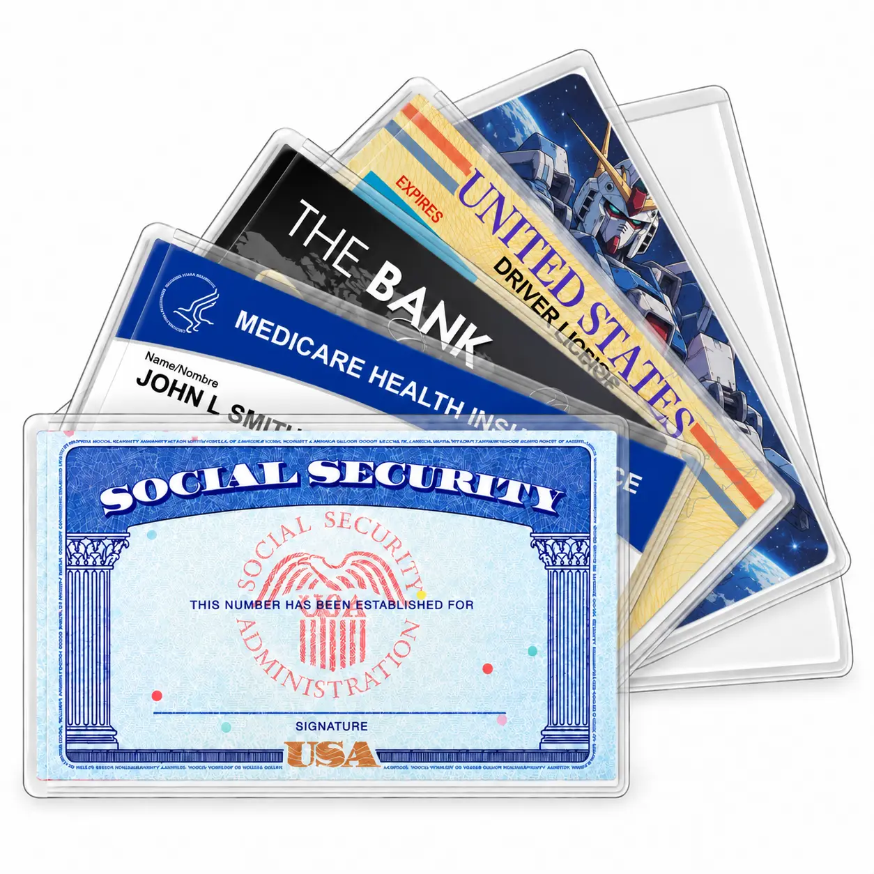 MaxGear New Medicare Card Holder Protector Sleeves,12 Mil Clear Waterproof PVC Social Security Card Protector, Water-Resistant Sleeves for Medical ID, Credit & Business Cards, Bank Cards, Protects Cards, Double-Sided