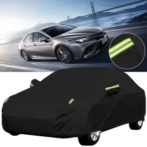 For Toyota Camry Full Car Cover 6 Layers Waterproof Full Exterior Cover Indoor Outdoor Sun UV Rain Dust Protection Weatherproof Black