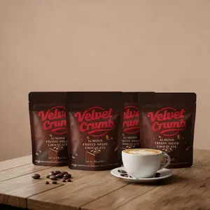 Premium Freeze Dried Chocolate Almonds 4-Pack, Crispy & Smooth, Gluten Free Healthy Delight, Travel-Ready