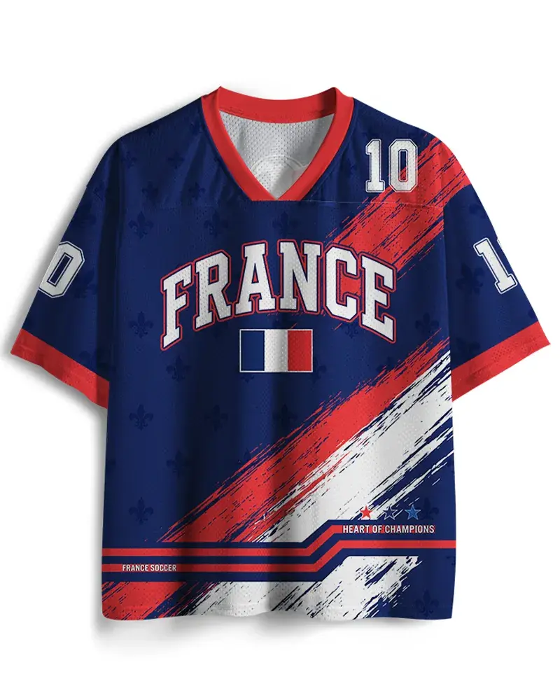 France 2026.W.C Edition Soccer Jersey – Vintage Mesh Style, Power Number 10, Breathable Pro-Fit Sportswear for Fans, High Quality Mesh, Best for Match day