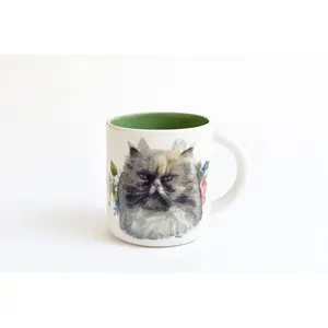 Persian Cat Portrait Mug – Hand-Painted Style Ceramic Coffee Cup
