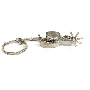 Western Cowboy Horse Spur Keychain Charro Saddle Spurs Keychain