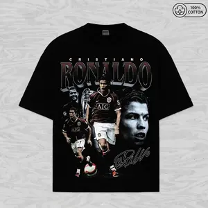 Cristiano Ronaldo T-Shirt C Ronaldo Digital Print T-shirt 100% Cotton Fabric Ronaldo Patterned T-shirt Spring Fall Winter Outdoor Sports Essential Comfortable Short Sleeves Perfect Birthday Gift