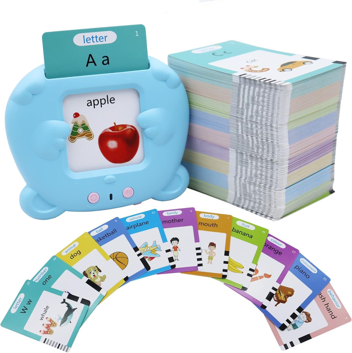 Learn ABCs & First Words with Fun! Kids Talking Flash Cards, Interactive Preschool Educational Toy, Bilingual Speech Therapy Flashcards, Perfect Gift for Toddlers 2-8, Autism Sensory Learning Toy Learn ABCs & First Words with Fun! Kids Talking Flash Cards, Interactive Preschool Educational Toy, Bilingual Speech Therapy Flashcards, Perfect Gift for Toddlers 2-8, Autism Sensory Learning Toy
