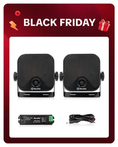 Herdio 120 Watts Outdoor Bluetooth Speakers Waterproof Surface Mounted For Marine Boat ATV UTV Heavy Duty Powersports Vehicles Backyard.