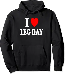 I Heart (Love) Leg Day Gym Workout Weight Lifting Muscle Pullover Hoodie - Claragonz Shop 81B0BXSX1YFF