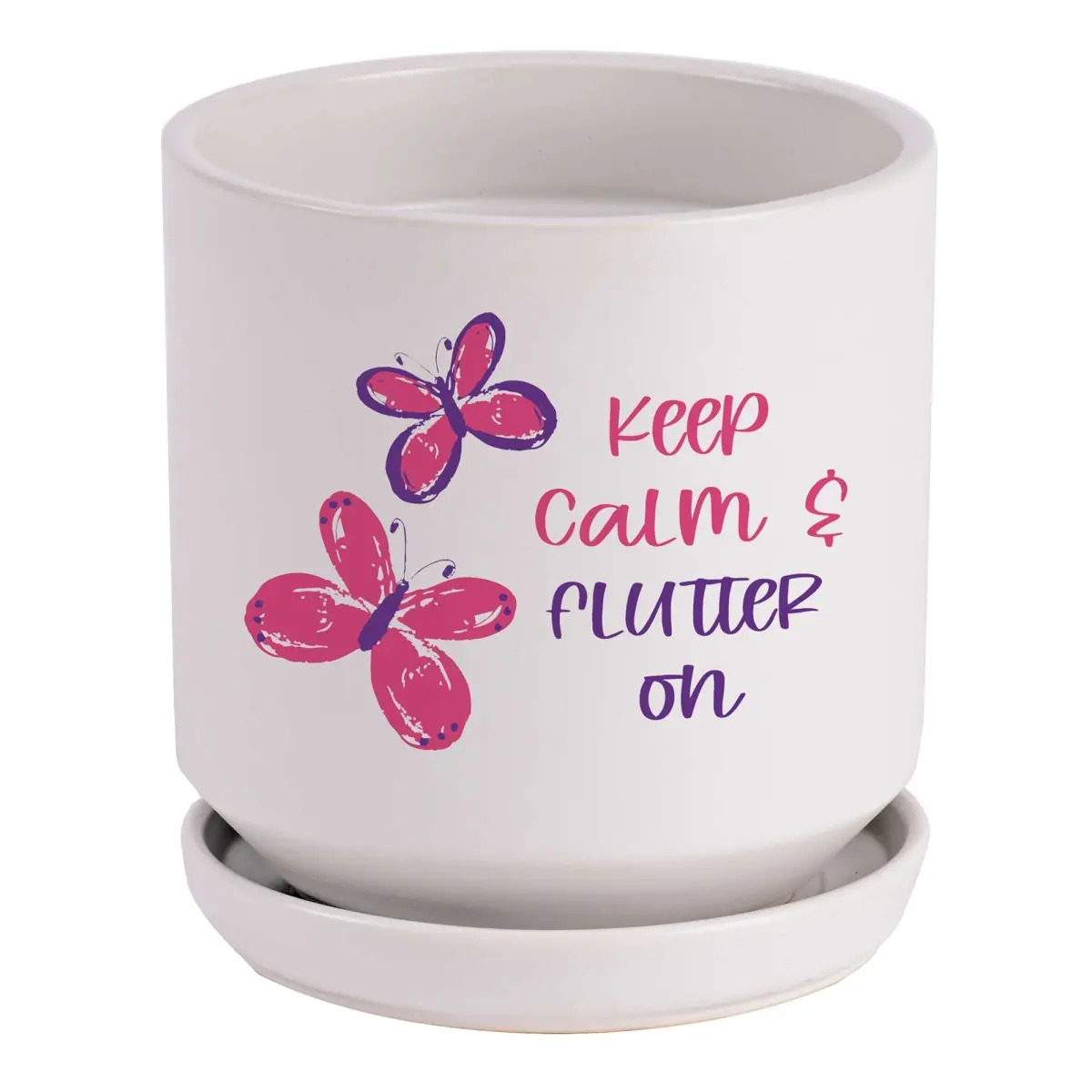 Dicksons PLNT-4 Planter Butterfly Keep Calm & Flutter On