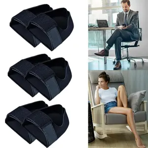 3 Pairs Adjustable Heel Cushion Support Cushioning Gel Heel Pads Cushion Black Velcro Heel Protector Heel Pad for Pressure Sores Beauty & Personal Care