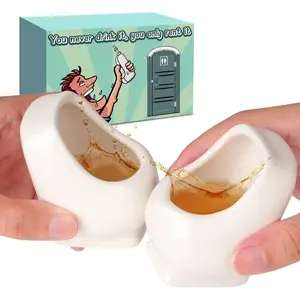 Urinal Wine Glasses,Toilet Mug,Gag,Funny,Humour,White Elephant,Adult,Anniversary,Holiday,Halloween,Christmas,Thanksgiving,Holiday,BirthdayGift,Unique Idea,for Men,Women,Dad,Him,Novelty,Suitable for whisky,wine,beverages,Parties,Office Colleague Swaps