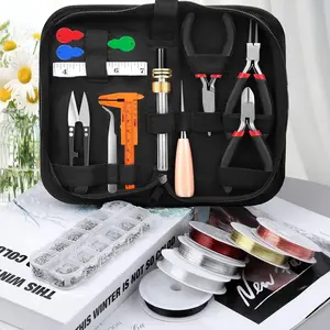 Jewelry Making Supplies Kit - Wire Wrapping Tools, Beading Cord & Accessories Included for DIY Earrings and Crafts Jewelry Making