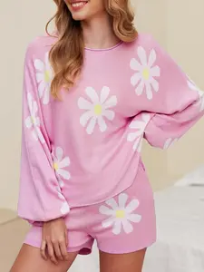 MG1 Knit Pajamas Set for Women Lounge Wear Sets Long Sleeve Sweatsuit Matching 2 Piece Outfits Casual Sweater Sets Valentines Gift