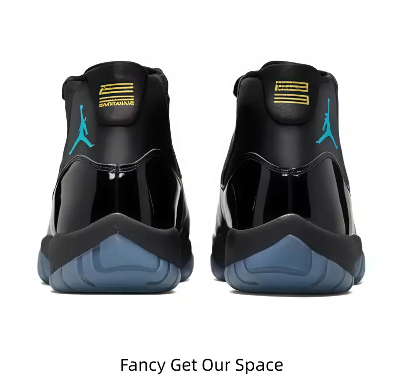 New Unworn Black High-Top Basketball Shoes with Box – Patent Leather Upper, Translucent Blue Outsole, Retro Streetwear Sneakers for Men & Women