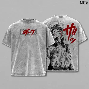Deku Washed Tee My Hero Academia Oversize Unisex Heavy Cotton Vintage Double Printed Detroit Smash One For All Anime Manga Graphic T-Shirt Japanese Retro Streetwear Menswear Womenswear