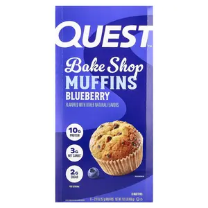 Quest Nutrition Bake Shop Muffins, Blueberry, 8 Muffins, 2.01 oz (57 g) Each