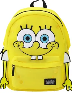 BIOWORLD SpongeBob SquarePants 17" Backpack, Yellow Combo