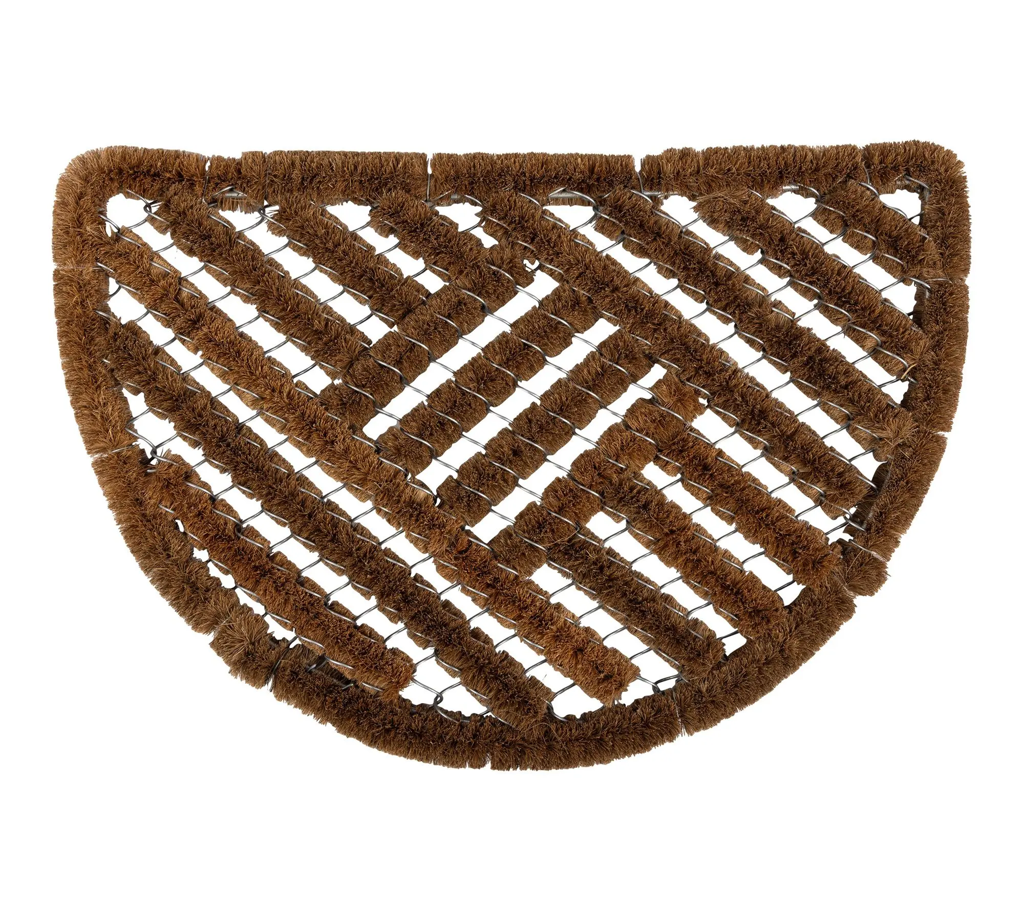 Kings County Natural Coir Doormat Half Circle Welcome Mat