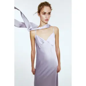 H&M Strappy satin dress with scarf