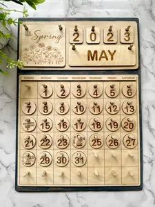 Montessori Calendar, Wooden Calendar, Reusable Calendar, Engraved Calendar, Perpetual Calendar, Custom Calendar, Custom Calendar, Calendar