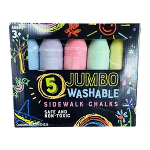 5 Jumbo Washable Sidewalk Chalks