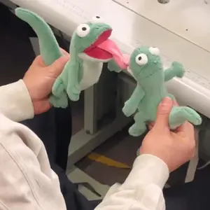 New Hopperr Tom Lizard Plush Doll Toy Cute Anime Figure Beaver Doll Green Lizard Plushie Stuffed Toy Fans Gift Anime Peripherals