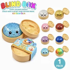 2026 Viral Dumpling Squishy - Glitter & Colorful Series Dumpling Squishy -Sensory Stress Relief Toy, Soft Squishy Fidget, Kawaii Desk Accessory, Pastel Solid Glitter Surprise Party Gift