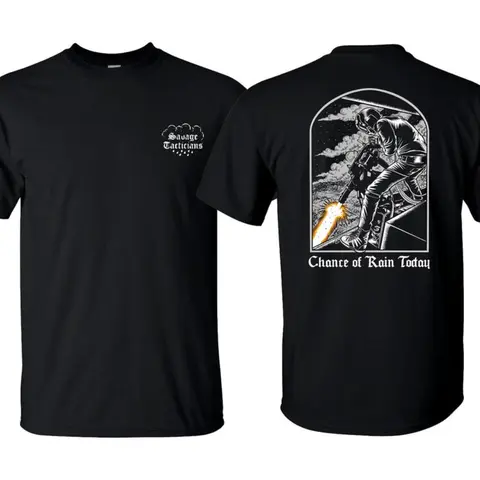 Unisex Short-Sleeve Cotton T-Shirt - 100% Cotton Fabric, Round Neck Top, Army Military Tactical Gun Graphic, Casual Streetwear, Made in USA, Men's Wear