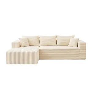 ANY BOX 118&92.5" L/U-Shaped Modular Boneless Sectional Couch Oversized Deep-Seat Suitable for Living room/Bedroom/Apartment 0112BG