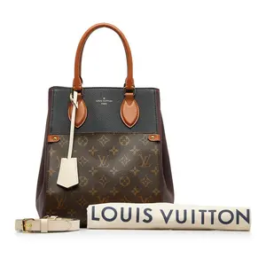 Pre-owned Louis Vuitton Coated/Waterproof canvas Tote Bags Fold Tote MM Monogram 2way Bag