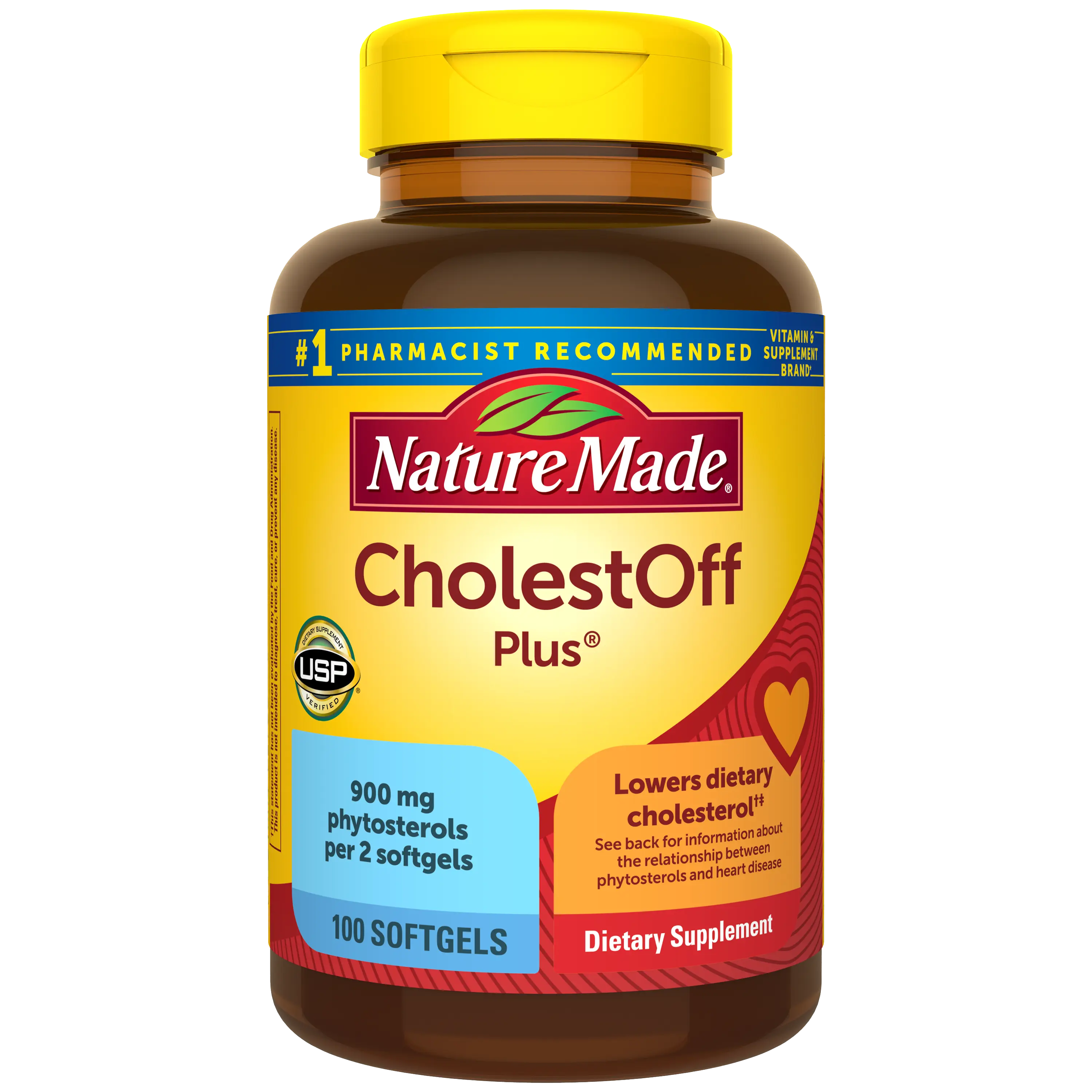 Nature Made CholestOff Plus® Softgels, 900 mg Plant Sterols & Stanols per Serving - Dietary Health & Nutrition Supplement
