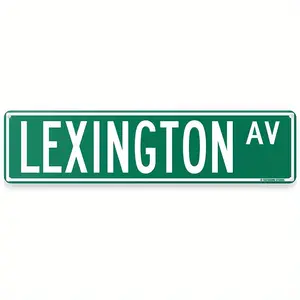 New York City Lexington Avenue Theme Street Sign 16 x 4inch Tin Wall Decoration, Big Apple Garage Home Bar Decoration, Suitable for Living Room or Office Urban Atmosphere