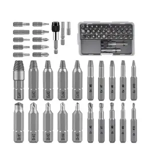 ECS TOOLS MT-T7389D 33-in-1 Damaged Screw Extractor Set, Multipurpose Screwdriver with Screwdriver Bit Clip, Hand Tool for Broken Bolt Extractor & Screw Removal