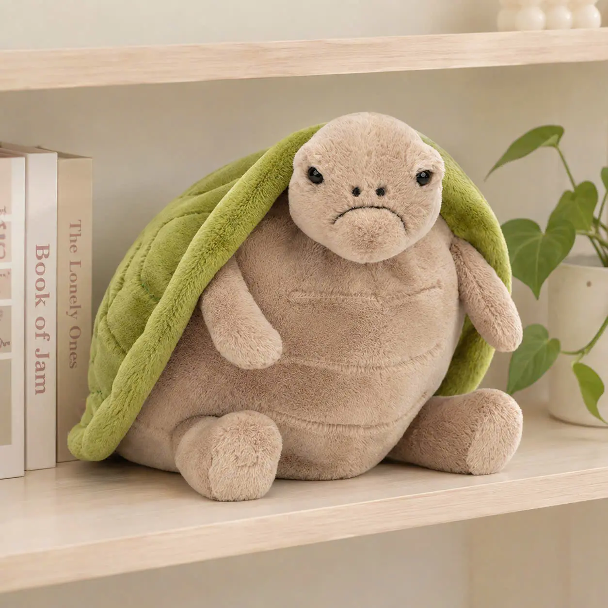 Jellycat Cute Grumpy Turtle Plush Toy , Emotional Support Companion, Soft Squishy Pillow, Fun Gift & Home Decoration